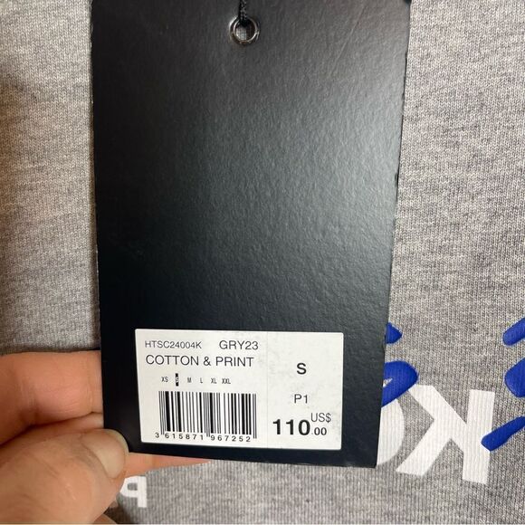 Flecked gray cotton T-shirt What is motif | The Kooples Small NWT - Picture 5 of 7